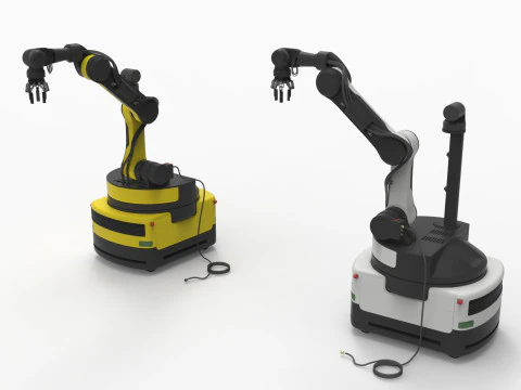 Industrial Robot arm 3D Model