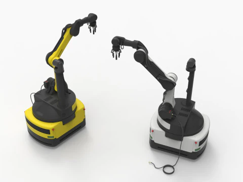 Industrial Robot arm 3D Model