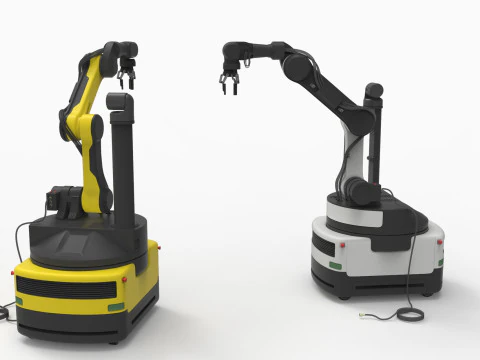 Industrial Robot arm 3D Model
