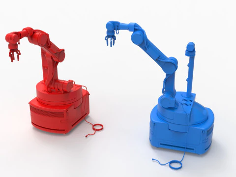 Industrial Robot arm 3D Model