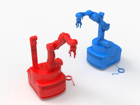 Industrial Robot arm 3D Model