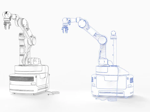 Industrial Robot arm 3D Model