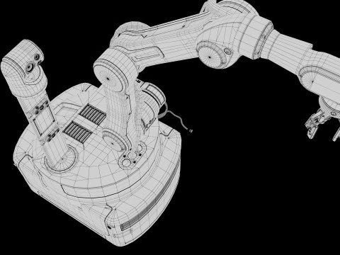 Industrial Robot arm 3D Model