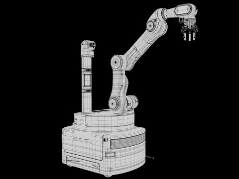 Industrial Robot arm 3D Model