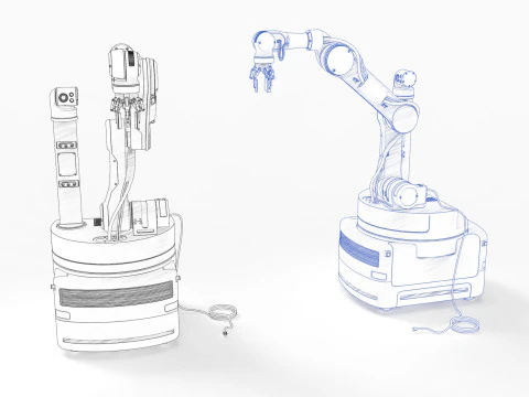 Industrial Robot arm 3D Model