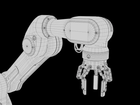 Industrial Robot arm 3D Model