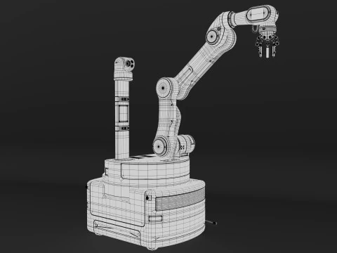 Industrial Robot arm 3D Model