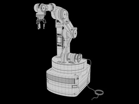 Industrial Robot arm 3D Model