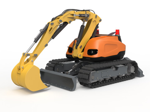 Excavator-remote-controlled demolition robots 3D मॉडल