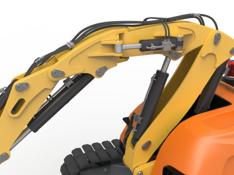 Excavator-remote-controlled demolition robots 3D मॉडल