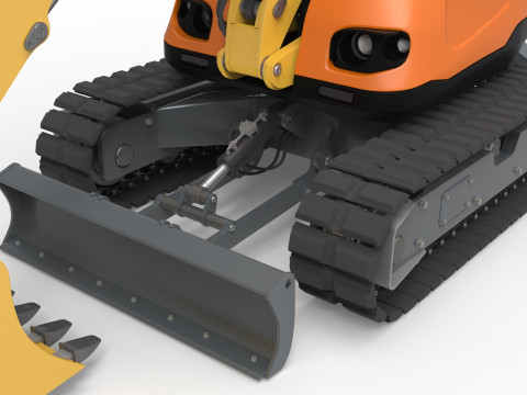 Excavator-remote-controlled demolition robots 3D मॉडल