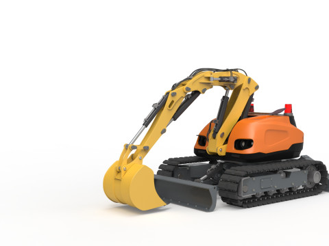 Excavator-remote-controlled demolition robots 3D मॉडल