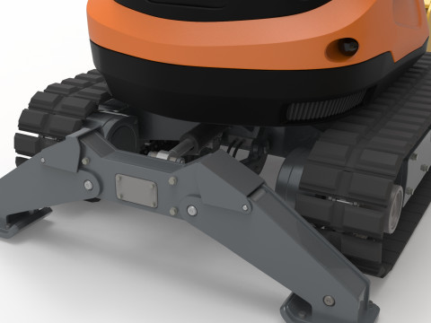 Excavator-remote-controlled demolition robots 3D मॉडल