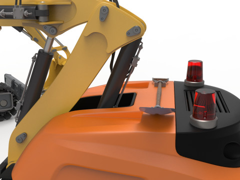Excavator-remote-controlled demolition robots 3D मॉडल