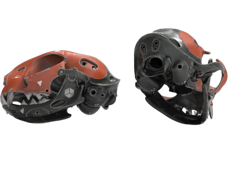 Model Cyborg Cat Skull 3D 모델