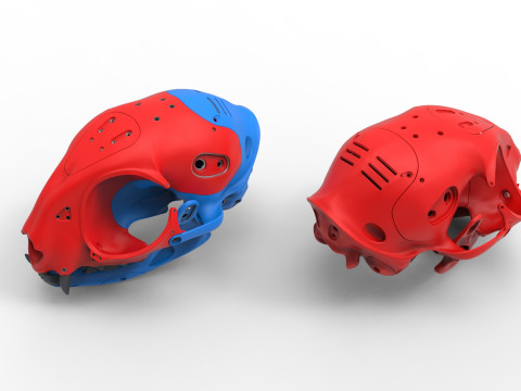 Model Cyborg Cat Skull 3D 모델