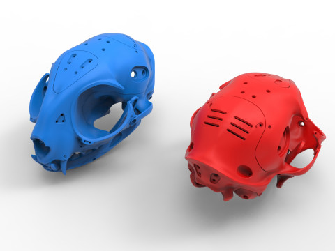 Model Cyborg Cat Skull 3D 모델