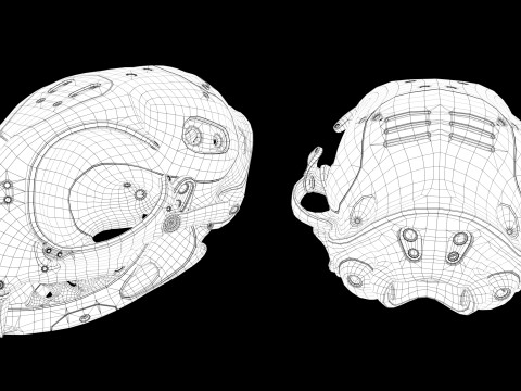 Model Cyborg Cat Skull 3D 모델