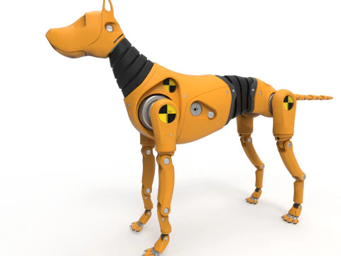Perro robot simulado Modelo 3D