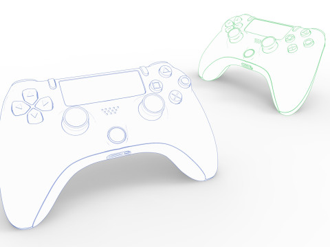Gamepad Joystick Model 3D
