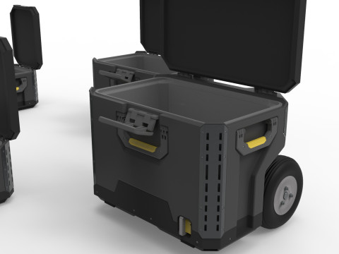 Tool Box Set closed and open 3D Model