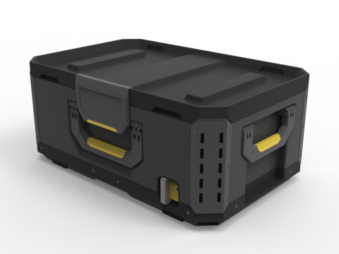 Tool Box Set closed and open 3D Model