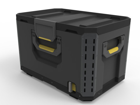 Tool Box Set closed and open 3D Model