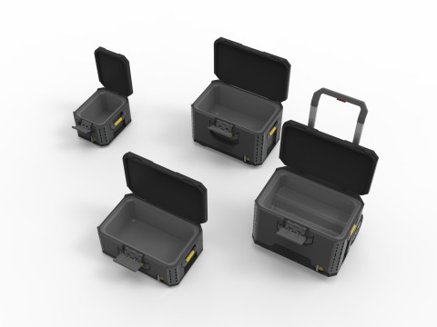 Tool Box Set closed and open 3D Model