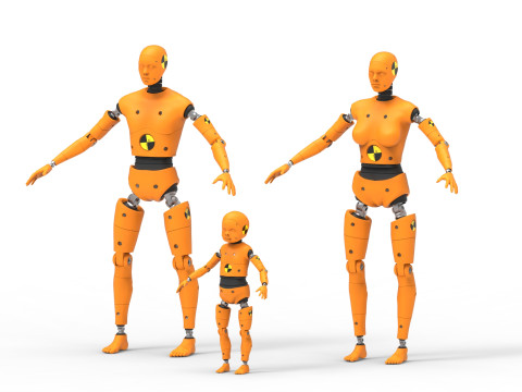 Dummy Robot Android Family man woman child 3Dモデル