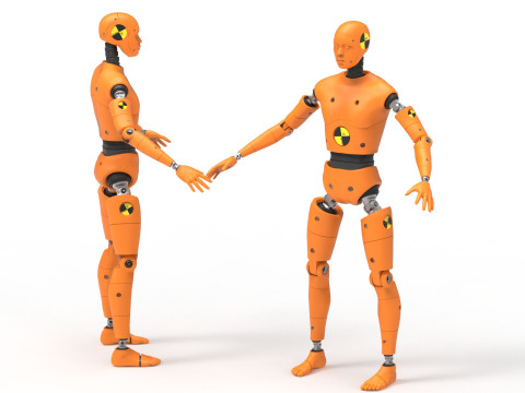 Dummy Robot Android Family man woman child Modelo 3D