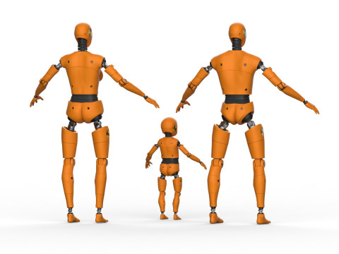 Dummy Robot Android Family man woman child Modelo 3D