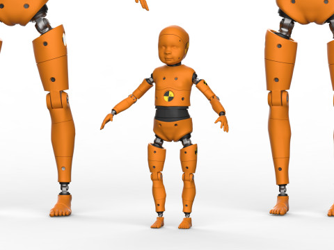 Dummy Robot Android Family man woman child Modelo 3D