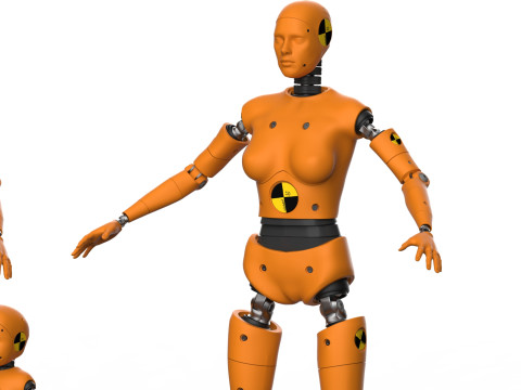 Dummy Robot Android Family man woman child Modelo 3D