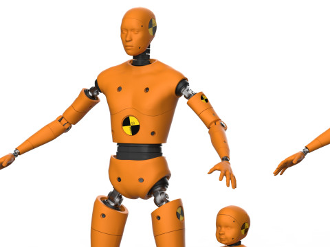 Dummy Robot Android Family man woman child Modelo 3D