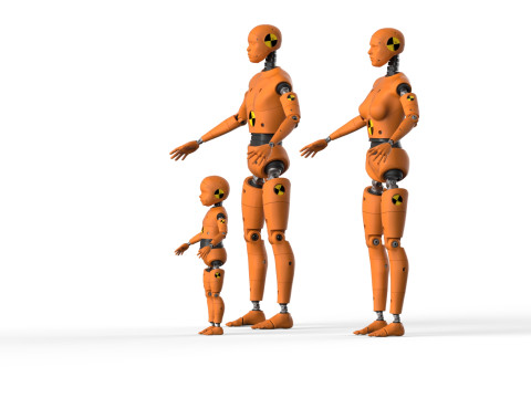 Dummy Robot Android Family man woman child Modelo 3D
