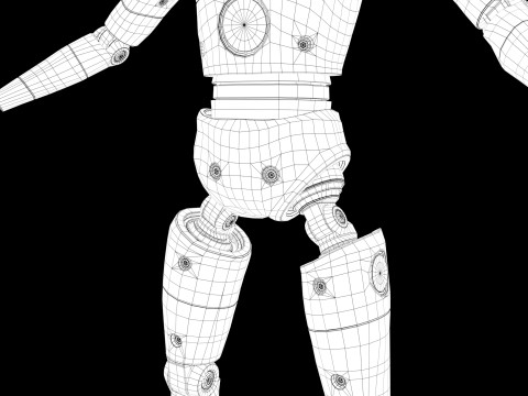 Dummy Robot Android Family man woman child Modelo 3D
