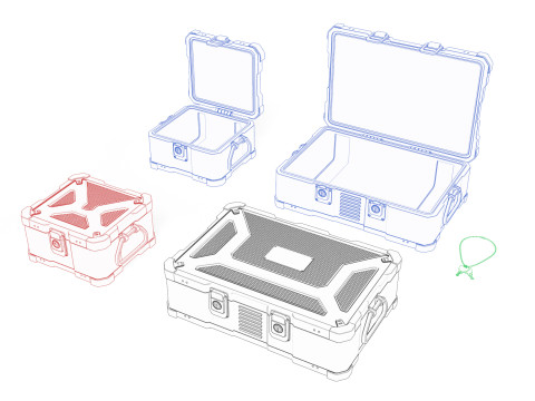 Boxes Close and Open vs key Modèle 3D