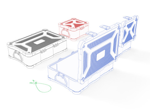 Boxes Close and Open vs key Modèle 3D
