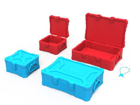 Boxes Close and Open vs key Modèle 3D