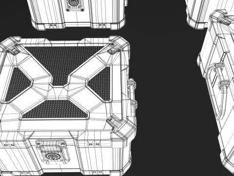 Boxes Close and Open vs key Modèle 3D