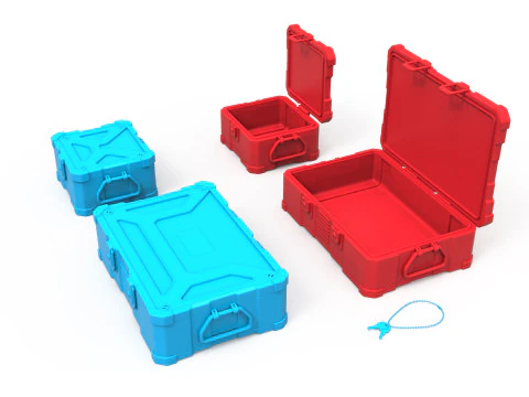 Boxes Close and Open vs key 3D Model