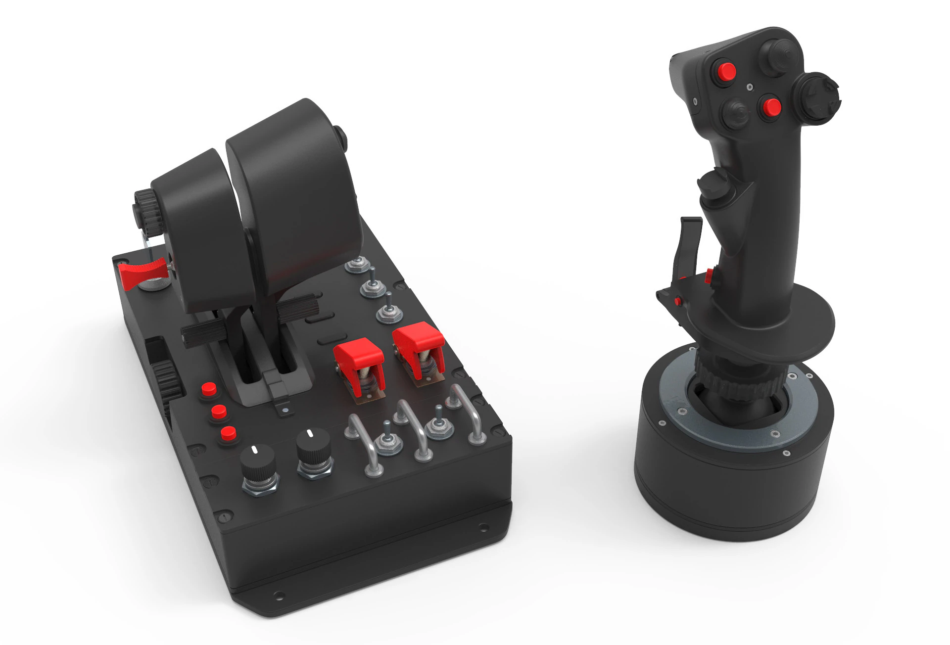 Aircraft control joystick 3D Model .c4d .max .obj .3ds .fbx .stl .blend
