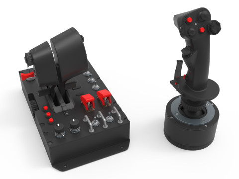 Aircraft control joystick 3D Model
