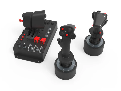Aircraft control joystick 3D Model