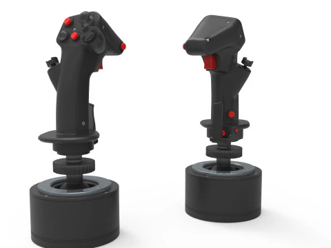 Aircraft control joystick 3D Model