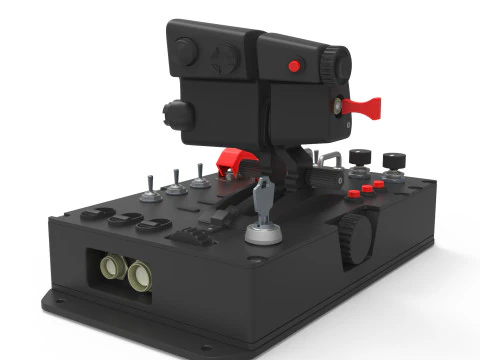 Aircraft control joystick 3D Model