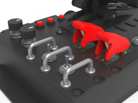 Aircraft control joystick 3D Model