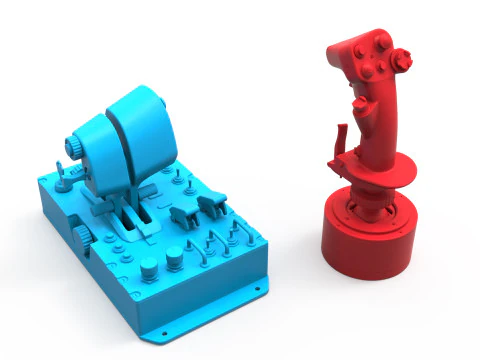 Aircraft control joystick 3D Model