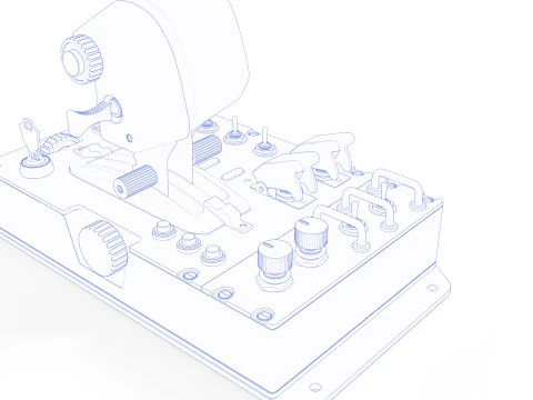 Aircraft control joystick 3D Model