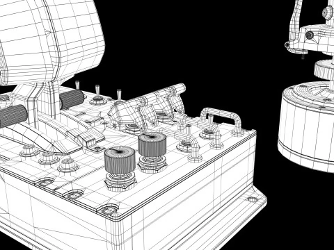 Aircraft control joystick 3D Model